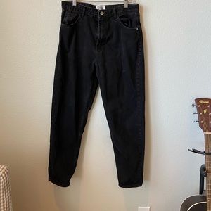 Zara black mom jeans size 08